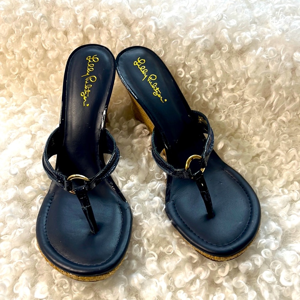 Patent Leather Lilly Pulitzer wedges